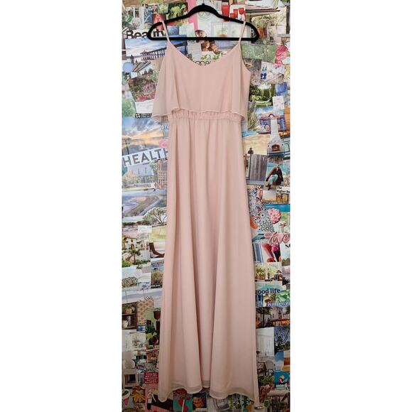 Light Pink Ceremony by Joanna August Dani Formal Evening Gown M - Picture 6 of 11